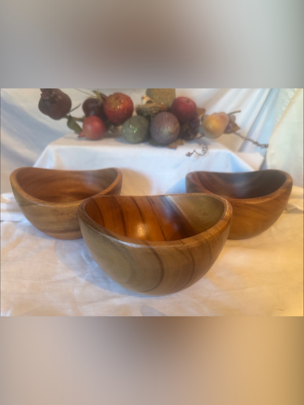 MCM Handcrafted Wooden Bowls Gorgeous!